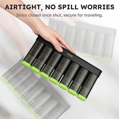 Weekly Pill Organizer 3X a Day, Detachable Pill Box 7 Day, Large 3 Times Daily Pill Case, Travel Pill Container Holder, Week Medication Dispenser Pillbox for Vitamin Supplement Medicine, Green