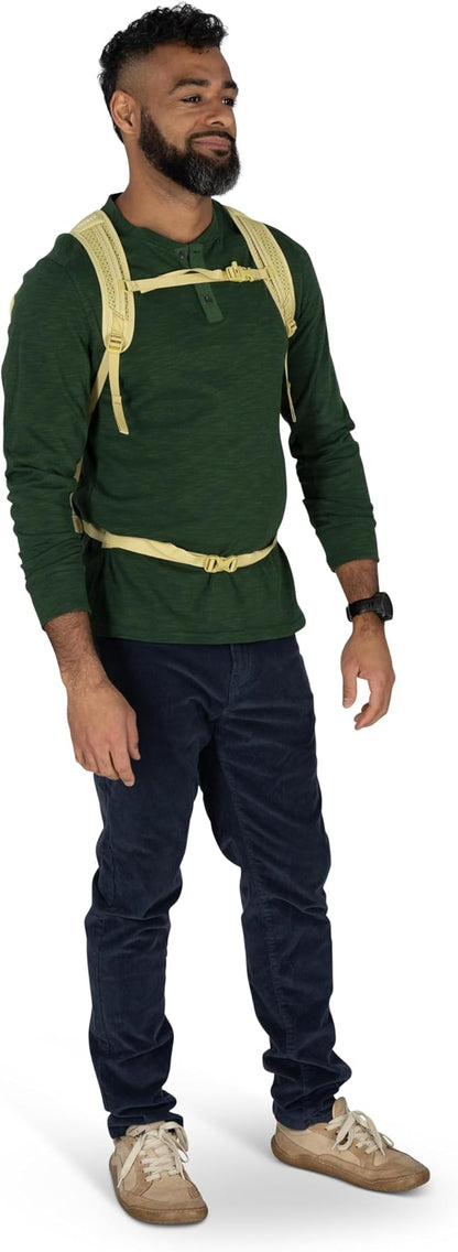 Osprey Daylite Plus Commuter Backpack - Lightweight, Everyday Pack with Laptop Sleeve and Water Bottle Pockets - Ideal for Work, School, and Travel with Versatile Storage, Daisy Print Sevres Blue