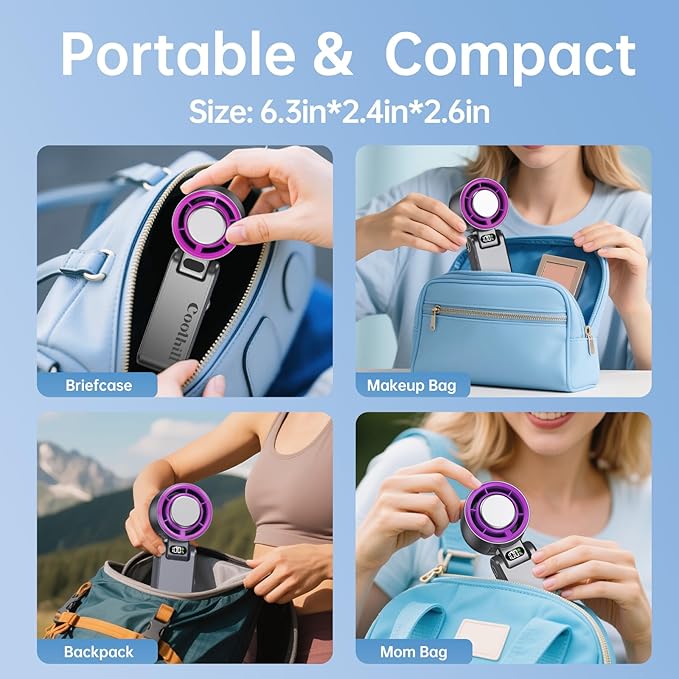 Handheld Portable Fan with Ice Cooler: 100-Speed 5500mAh Rechargeable Handheld Fan, 12H Time Hand Cooling Personal Fans with 20000 RPM Air Turbo Tech for Travel Outdoor Rose Red