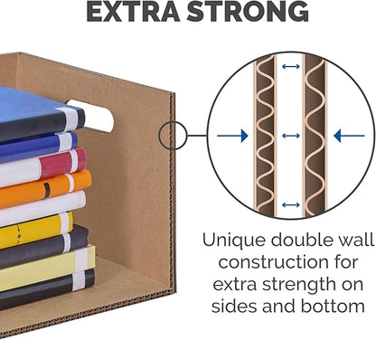 Bankers Box Large Classic Moving Box 10 Pack, Reinforced Handles, Tape-Free Assembly, Box with Lid, 21-in x 17-in x 17-in (7718202)