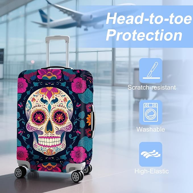 ANNA QUEEN Travel Luggage Cover Suitcase Protector Suitcase Cover Anti-Scratch,Stretchable Luggage Travel Bag Cover Washable