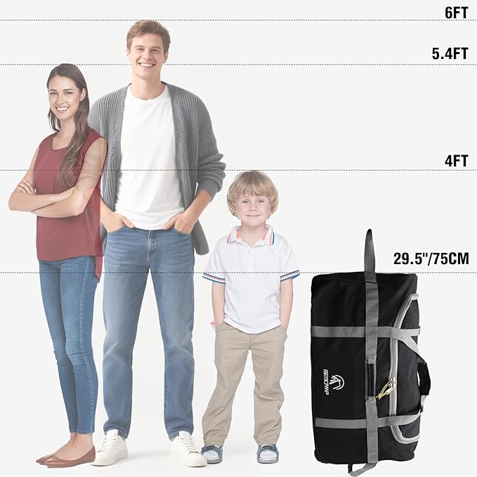 REDCAMP 85L/120L/140L Foldable Duffle Bag with Wheels, Large Travel Duffel Bag