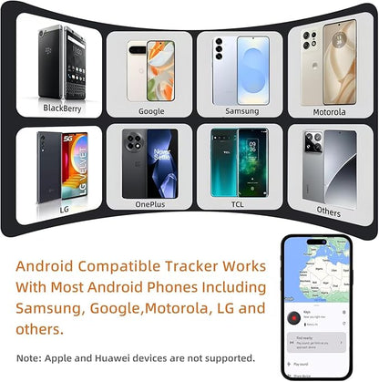 Bluetooth Smart Tags-4 Pack for Android, Smart Tags for Android, Google Certified/Works with Google Find Hub/Luggage Tracker Android, Game Changer Waterproof Bluetooth Tags for Keys,Wallets,Suitcases