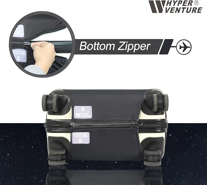 HYPER VENTURE Washable Luggage Cover - Fashion Suitcase Protector Fits 31-32 Inch Luggage (Color Dots, XL)