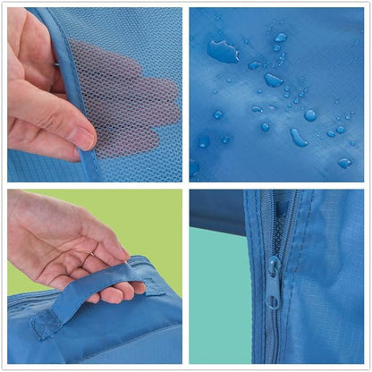 Travel Shoe Bags, Foldable Waterproof Shoe Puches Organizer-Double Layer (Multi-colored4)