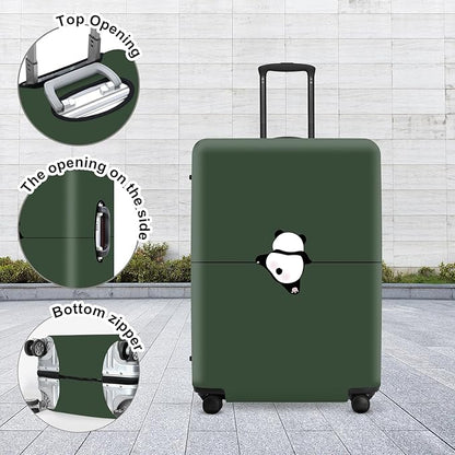 Adorable Panda Bear Luggage Cover Set, Asian Animal Print Elastic Suitcase Protector, Travel Gear for China Trips, Gifts for Panda Lovers