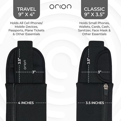 The Belt of Orion Running Belt & Slim Fanny Pack for Men & Women Anti-theft Passport Holder & Money Belt For Travel - Comfortable Phone Holder For Running, Hiking, & at the GYM - Travel 9"x4"