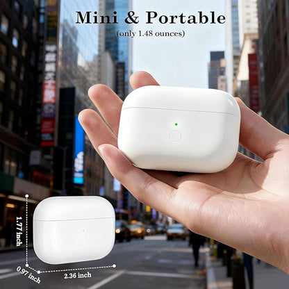 Wireless Charging Case for AirPods Pro 2nd & 1st Generation, Replacement Case Lightning Port Compatible with AirPods 1 2 Gen, Bluetooth Sync Button, Fast Pairing with Audio Alerts (No Earbuds)