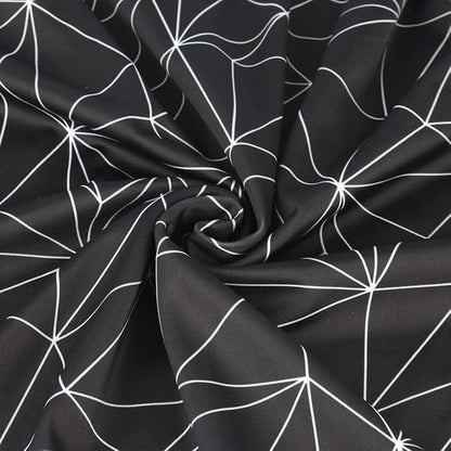 Explore Land Travel Luggage Cover Suitcase Protector Fits 31-32 Inch Case (Black Polygonal, XL)