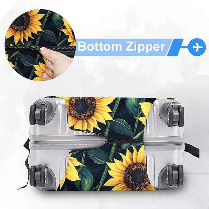 ANNA QUEEN Travel Luggage Cover Suitcase Protector Suitcase Cover Anti-Scratch,Stretchable Bag Cover Washable Durable Polyester