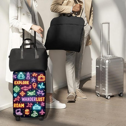 ANNA QUEEN Travel Luggage Cover Suitcase Protector Suitcase Cover Anti-Scratch,Stretchable Bag Cover Washable Durable Polyester with Elastic Hem with Zipper Closure