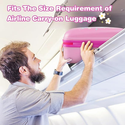 Goplus 2PC Kids Luggage, 12" & 16" Kids Carry On Luggage Set with 4 Spinner Wheels, Lightweight Rolling Spinner Suitcase for Children Toddlers Boys and Girls Travel