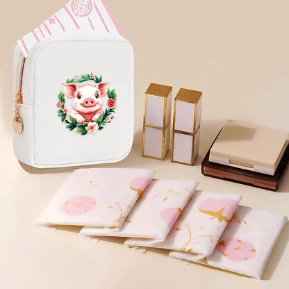 Pig Mini Makeup Bag, Pig Gift For Women Girls, Cute Portable Zipper Pouch Cosmetic Bag For Teen Girls Kids, Small Storage Bag For Sanitary Pad, Period napkin bag!