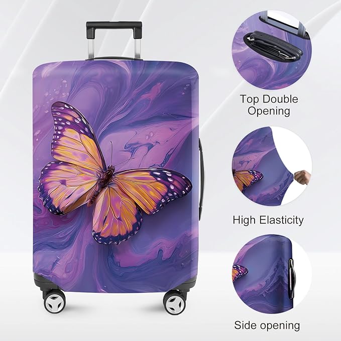 ANNA QUEEN Travel Luggage Cover Suitcase Protector Suitcase Cover Anti-Scratch,Stretchable Bag Cover Washable Durable Polyester