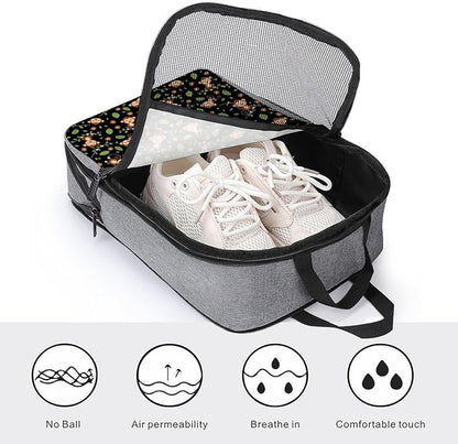 Portable Shoe Packing Storage Bag Travel Shoe Organizer with Zipper Closure for Travel and Daily Use (Animal Print Monkey)