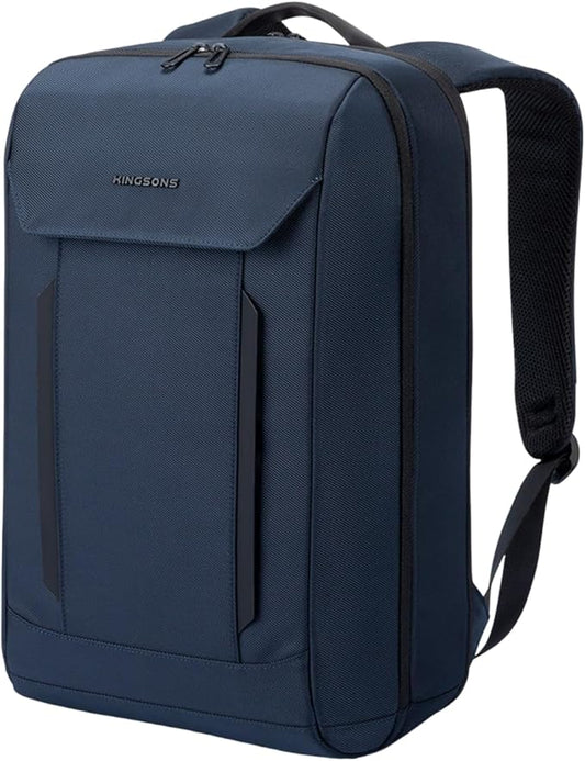 Kingsons 15.6 Inch Laptop Compartment Backpack for Men,Waterproof Slim Durable Business Backpack for Work，Travel (KS25054-Dark Blue-US-1)