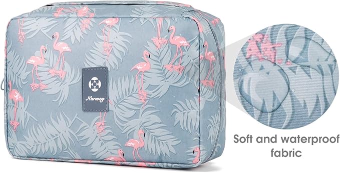 Narwey Small Hanging Travel Toiletry Bag for Women, Travel Bag for Toiletries, Makeup Bag Organizer Cosmetic Bags Make Up Bags for Girls