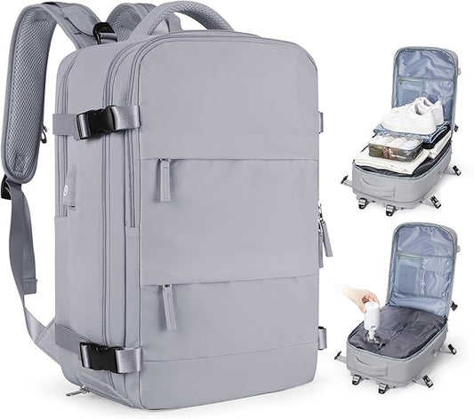 coofay Vacuum Backpack Travel with Pump Vacpack Travel Backpack with Vacuum System Mochila de Viaje Compresion al Vacio Easyvacpack Airbag Backpacks for Traveling Carry on Luggage