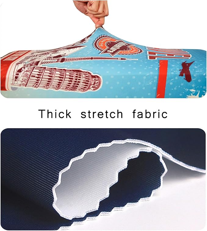 WUJIAONIAO Travel Luggage Cover Baggage Suitcase Cover Protector Skins 18-32 Inch (Tourist Attraction A28, L (for 25-28 inch luggage))