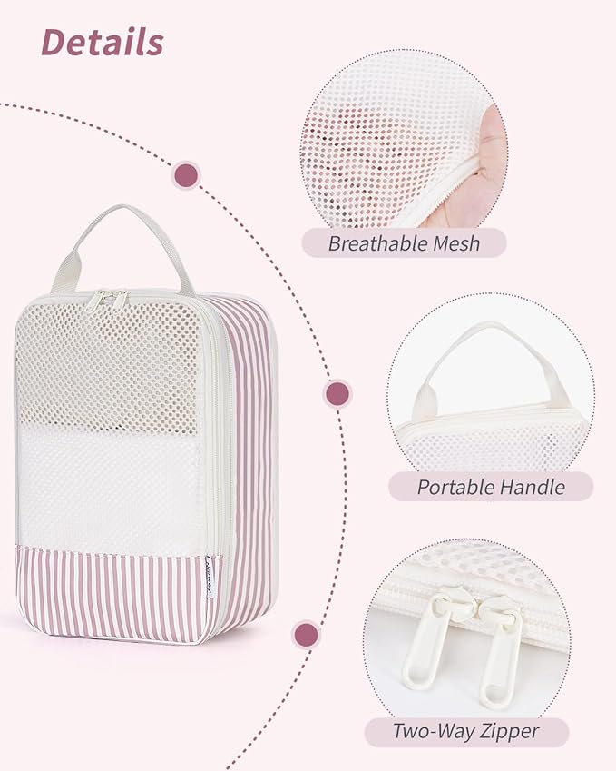 Narwey 6 Set Compression Packing Cubes for Travel Kids Women Carry on, Packing Organizers Bag for Backpack Luggage Suitcase Duffle Bags