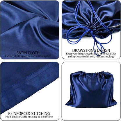 GONGKANGYUAN 6 Pack Dust Bags for Handbags – Silk Drawstring Storage Pouch, Dustproof Travel Organizer for Purses, Shoes & Boots