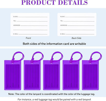 30 Pack Luggage Tags for Suitcases, Airplane Travel Essentials for Flying, International Travel Must Haves, and Luggage Accessories by Sodsay