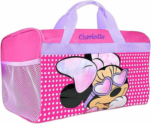 Personalized Licensed Kids Travel Duffel Bag - 18" (Pink Minnie)