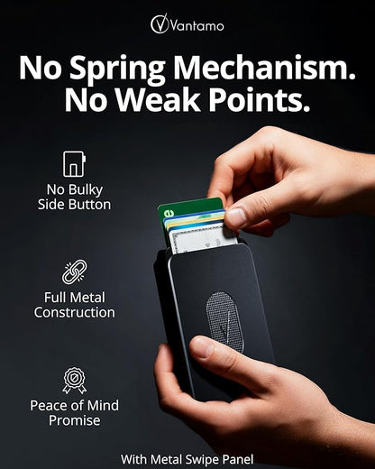 Vantamo Premium Wallet for Men with Money Clip & Card Holder, Compact & Slim Wallet with RFID, 8-12 Cards, Perfect Gifts for Men