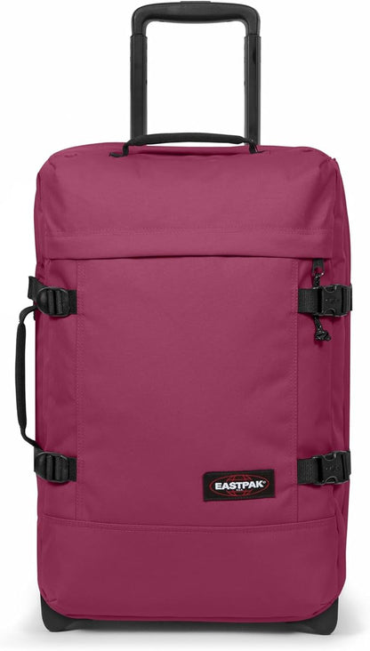 EASTPAK Tranverz S – 42L Large Wheeled Luggage with Dual Compartments, TSA Lock, Compression Straps & Smooth-Wheeling System, Wine Burgundy