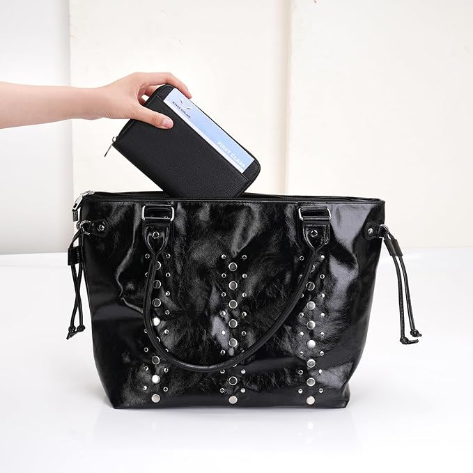 WASON Leather Zipper Travel Passport Wallet Holder RFID Blocking Cover, Passport case Pocket Slot for Card, Cash, ID, Boarding Pass and Ticket for Men, Women and Family Trips (Black)