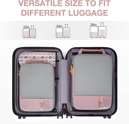 BAGSMART 6 Set /4 Set/2 Set Compression Packing Cubes for Travel, Lightweight Luggage Organizer Bags, Durable Space Saver Bags Travel Essentials