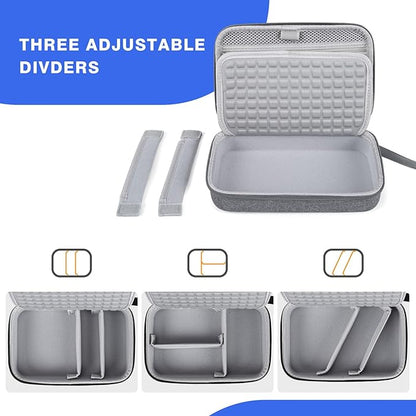 Hard Electronic Organizer Travel Case for MacBook Power Adapter Chargers Cables Power Bank Apple Magic Mouse Apple Pencil USB Flash Disk SD Card Hard Drive Waterproof Shockproof Carrying Case, Grey