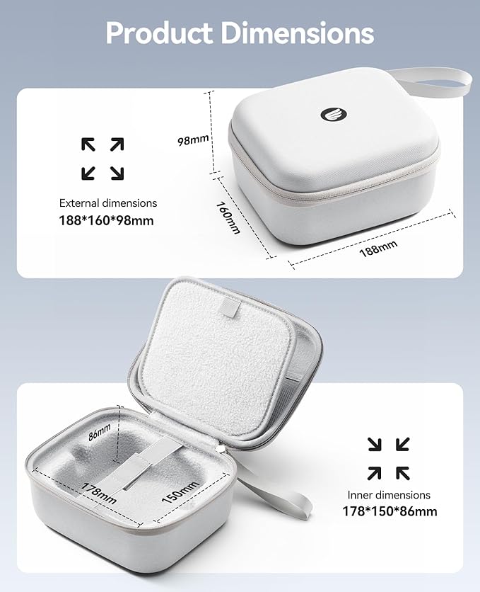 ORICO Protective Carrying Case for Apple 2024 Mac mini M4, M4 Pro, Portable Hard Shell Travel Storage Bag, Nylon Braided, Water Resistant (M)