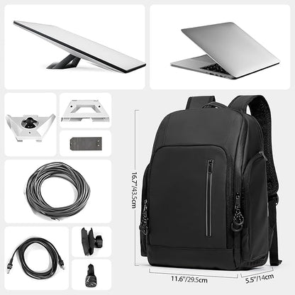 Trunab Travel backpack Compatible with Starlink Mini with Adjustable Padded, Portable Storage Bag with 15.6” Laptop Compartment and Accessories