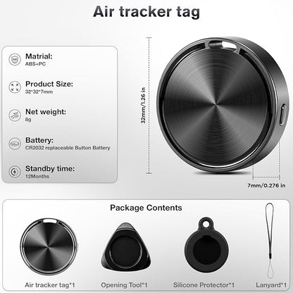 iOS and Andriod Airtag,Andriod Tracker Tags,Air Tag for Andriod,Support Dual System,Works with Google Find Hub and Apple Findmy, Locator & Tracker for Luggage, Key, Wallet, Backpack and More