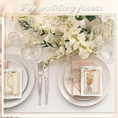 Uiifan 40 Pcs Travel Jewelry Bags Transparent PU Leather Zipper Pocket Rectangle Jewelry Storage Jewelry Organizer Box for Women Gift