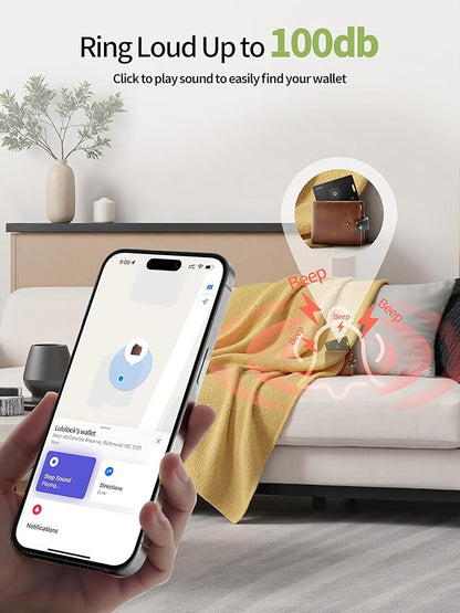 LULULOOK Wallet Tracker Card, 0.07in Ultra Slim Airtag Card Works with Apple Find My (iOS Only), Wireless Rechargeable IP68 Waterproof GPS Smartcard Tracker for Wallet Passport, 3Pack