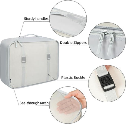 BAGAIL 6 Set/8 Set/10 Set Packing Cubes Various Sizes Packing Organizer for Travel Accessories Luggage Carry On Suitcase