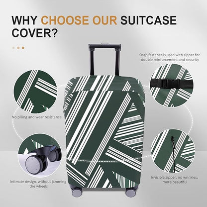 Travel Luggage Cover - Scratch-Resistant Fit 19-31 Inch Suitcase Protector, Not Included (F-S-008, M(24-25 inch))