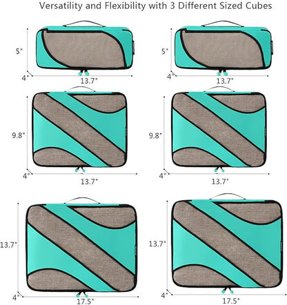 BAGAIL 6 Set Packing Cubes,Travel Luggage Packing Organizers