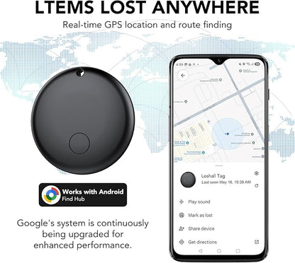 Android Air Tracker 4 Pack, Bluetooth Tracker Tags, Work with Google Find My Device App (Android Only), Smart Tags for Luggage, Wallet, Vehicles, Keys (Not for iOS)