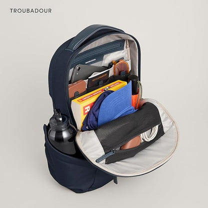Troubadour Apex 4.0-22L Premium Laptop Backpack - Ergonomic & Water Resistant - Designed for Work and Travel - Ink Blue