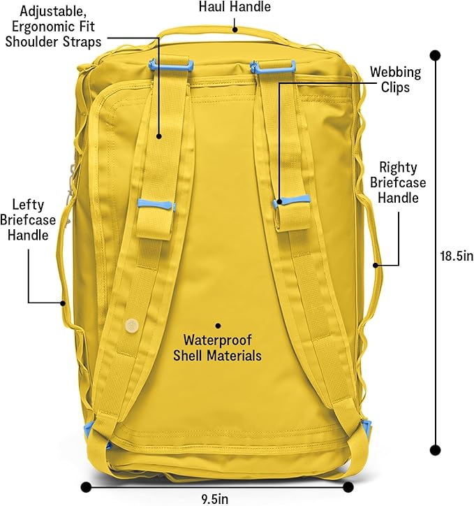 Baboon to the Moon Go-Bag Mini 32L – Detachable Straps, Small Duffle Bag for Travel, Gym Bag for Women, Mens Travel Bag, Duffel Bags for Traveling, Travel Duffel Bags for Women (Amber)