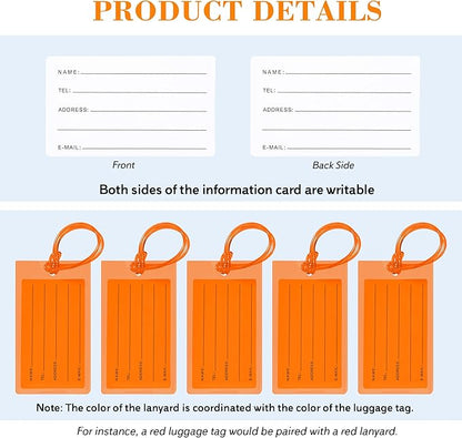 100 Pack Luggage Tags for Suitcases, Airplane Travel Essentials for Flying, International Travel Must Haves, and Luggage Accessories by Sodsay