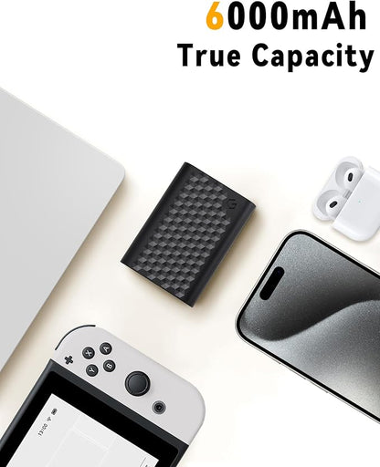 Wulcea 6000mAh Portable Power Bank - 5V/2A USB Charger for Heated Clothing, Jackets, Vests, Scarves, Hats & Blankets - Rechargeable Battery Pack for Camping, Outdoor Gear & Winter Accessories