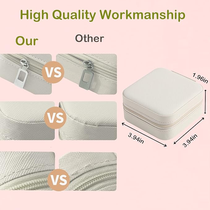 Travel Jewelry Case Bridesmaid Gifts Box,6 Pack Small Jewelry Box Mini Jewelry Organizer,PU Leather Portable Earring Storage Box for Women Girls Bridesmaid Proposal Gifts