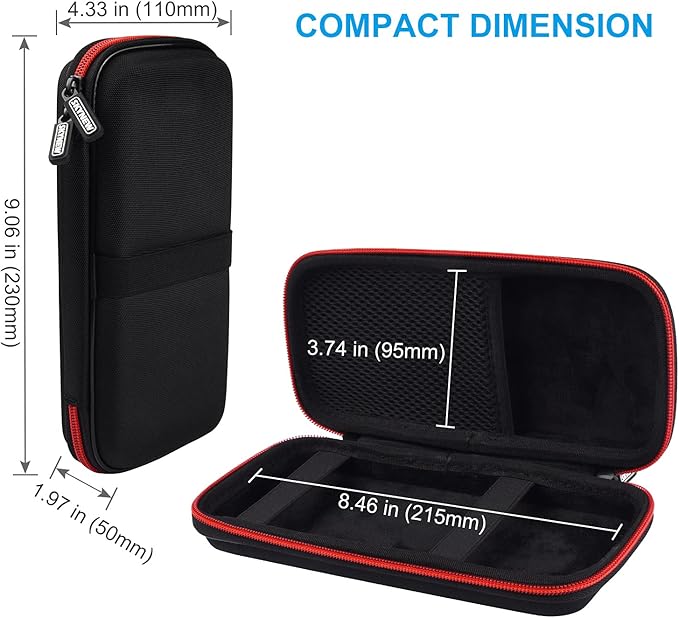 Power Bank Hard Travel Case Medium Compatible RAV Power 26800/20100/20000mAh, Anker Power Core 26800mAh/ PowerCore +26800mAh, INIU 10000mAh and Miady 10000/15000mAh (Medium Black)