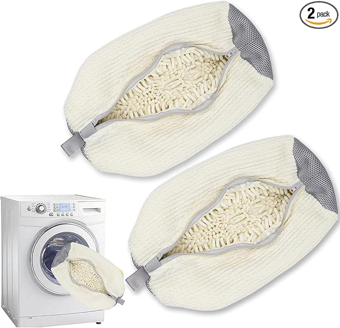 2-Packs Shoe Washing Bag for Washing Machine,Laundry Shoe Bag for Washer and Dryer Reusable Shoe Cleaning Bag