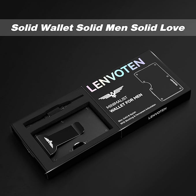 Minimalist Wallet for Men, Metal Wallet with Money Clip, Slim Compact Wallet, RFID Blocking Card Holder, Metal Aluminum Credit Card Holder, Holds up to 20 Cards