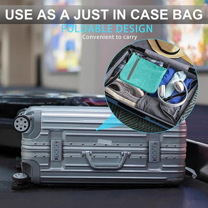 Vomgomfom 65L/85L/115L Foldable Travel Duffle Bag, Lightweight Checked Luggage with Shoe Compartment, Water-Resistant Weekender Overnight Bag for Men & Women